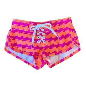 BILLABONG Waves Board Shorts Girls XXS 4-5 4T Toddler Girl Swim Trunks Neon Pink